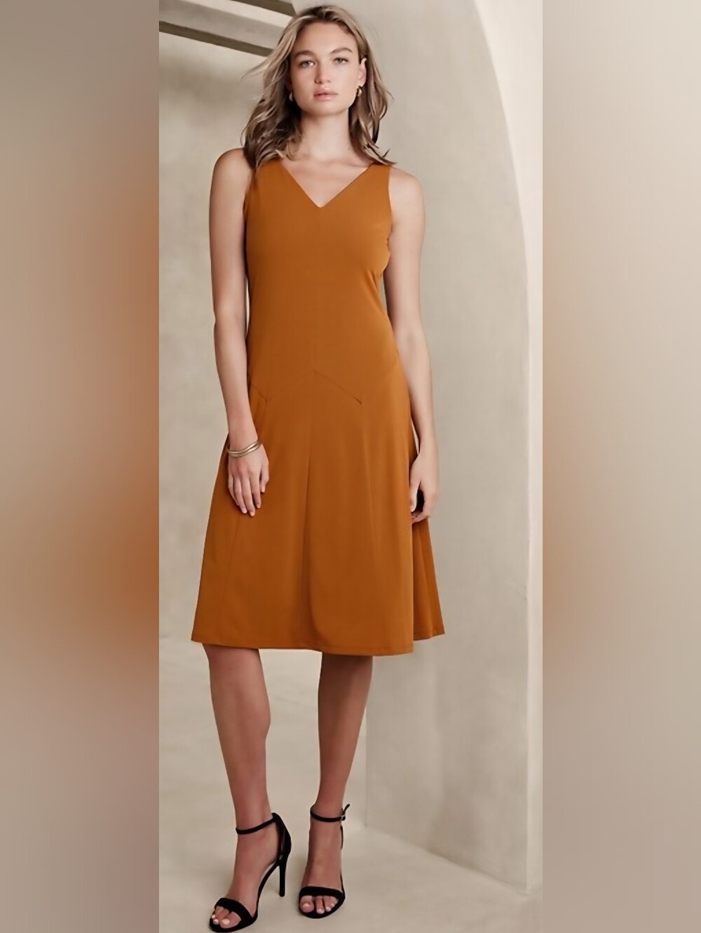 Banana Republic, Sleeveless Drop-Waist Midi Dress
